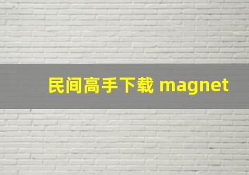 民间高手下载 magnet